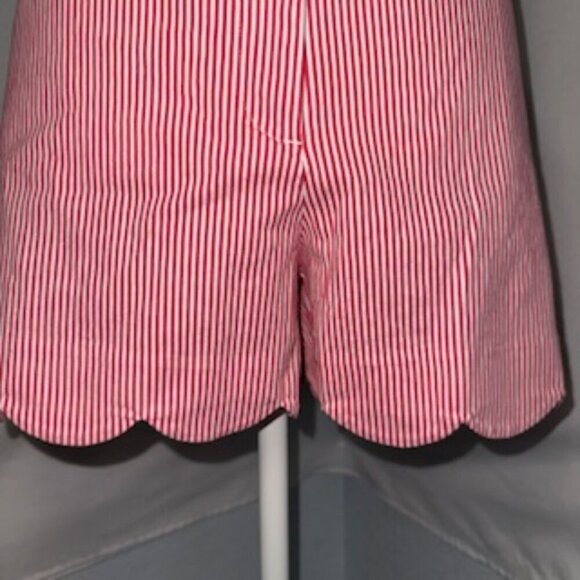 Crown & Ivy Ladies Watermelon and white striped shorts size 14 NWT. 4” inseam. S - Picture 5 of 12